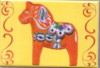 Orange Dala Horse Magnet - More Details